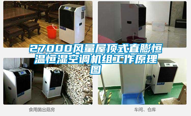 27000風(fēng)量屋頂式直膨恒溫恒濕空調(diào)機組工作原理圖