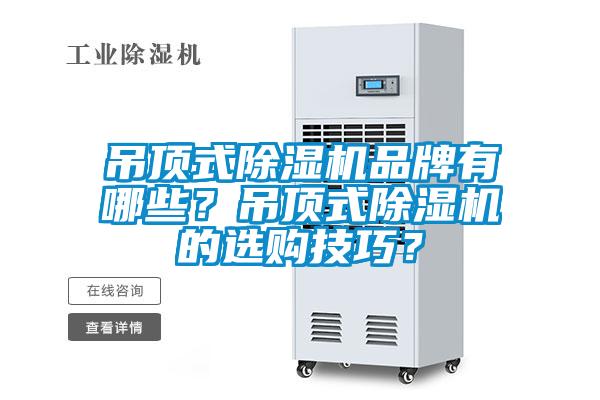 吊頂式除濕機品牌有哪些？吊頂式除濕機的選購技巧？