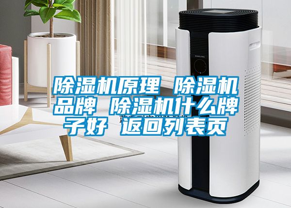 除濕機原理 除濕機品牌 除濕機什么牌子好 返回列表頁