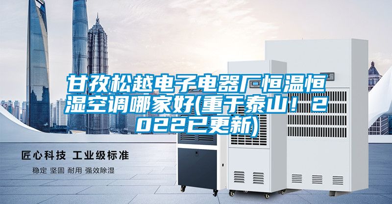 甘孜松越電子電器廠恒溫恒濕空調(diào)哪家好(重于泰山！2022已更新)